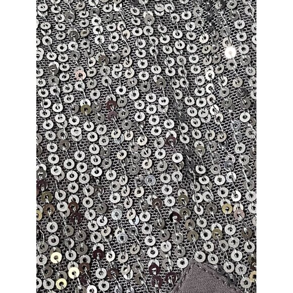 Torrid Sequin Top 3X Gray Glam Neutral Retro Festive Holiday Vegas Cocktail 80s - Picture 5 of 16